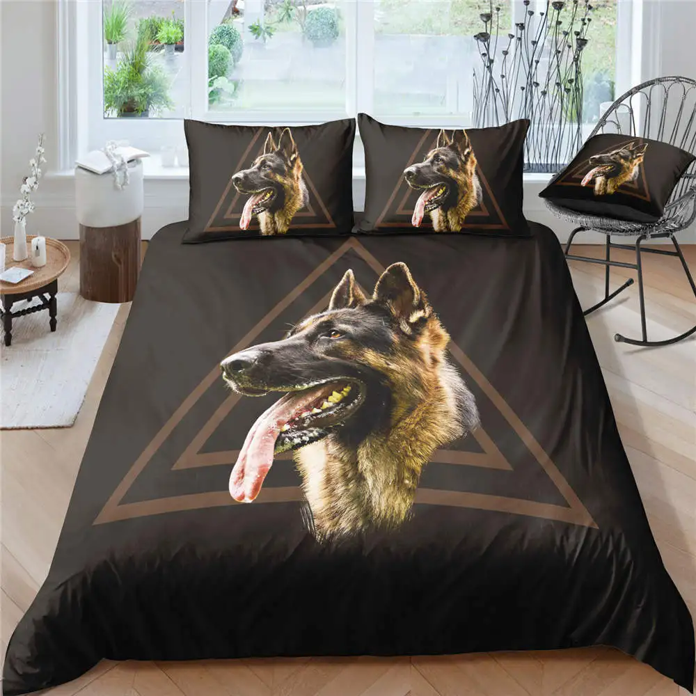 3D Wolfdog Постельный набор размер королевы крутой модный пододеяльник для мальчиков