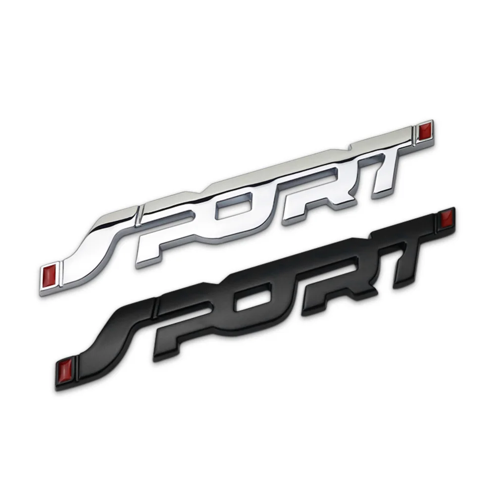 

Sport Car Auto Sticker Emblem Badge Chrome Black 3D Metal Trunk Tuning for Ford Ecosport Focus 2 3 Mondeo Fiesta Kuga Edge