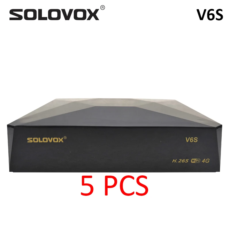 Solovox 5 шт. V6S DVB-S/S2 спутниковый ресивер Поддержка CCCAM M3U Xtream Stalker, Mars tv Pro, евро 6 линейный сервер, Франция Великобритания Live - Цвет: V6S ONLY X5