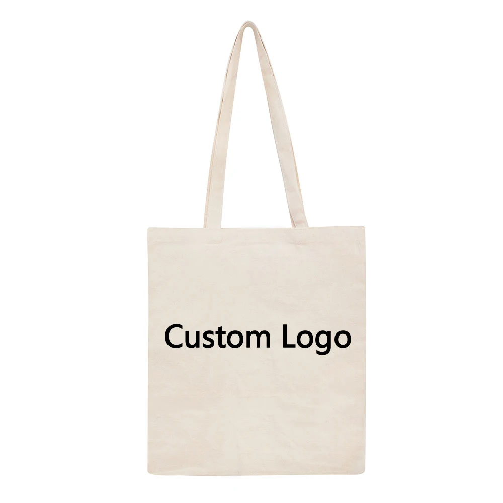 Eco Friendly Cotton Shopping Canvas Tote Bag with Custom Printed Logo