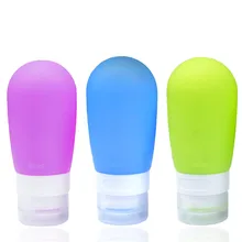 1PcsTravel многоразового Пластик бутылки силиконовый уход за кожей лосьон шампунь гель бутыль 38/60/80 мл трубка контейнеры Наборы