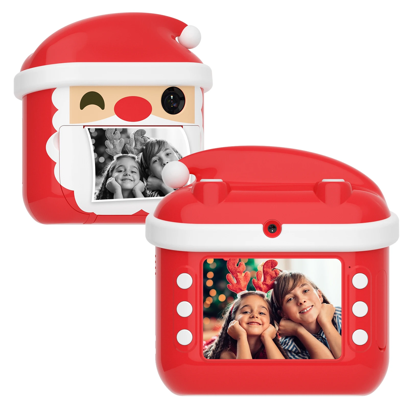 1080P Digital Instant Camera Cute Kids Photo Printer with 12MP Front and Rear Cameras Print Paper for Boys Girls Christmas Gift mirrorless digital camera