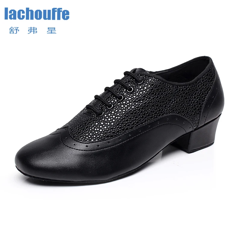 

Men Jazz Dance Shoes Red Black Brown Sfot Bottom Tango Latin Dancing Shoes Man Flat Heel 4/2.5cm Latino Ballroom Dance-shoes