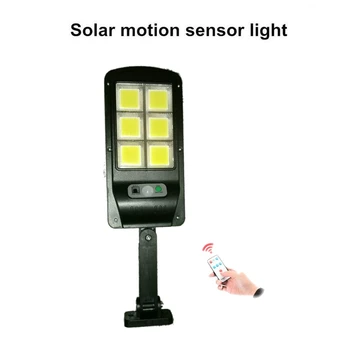

Solar light lamp floodlight reflector Waterproof IP65 PIR Motion Sensor Outdoor Garden Motion Activated Emergency Wall with remo
