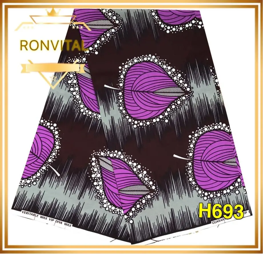 H693 H692 VIP воск ronvital Африканский воск высокого качества хлопок Печатный Материал DIY ткани 6 ярдов/партия - Цвет: H693