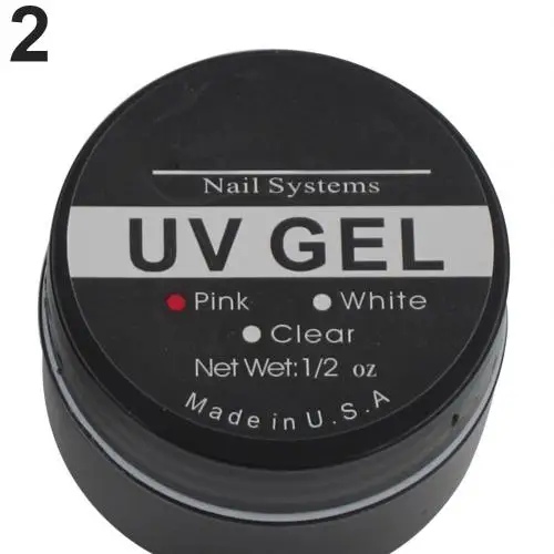 1 Bottle Transparent UV Nail Gel Poly Gel Manicure Tool UV Builder Extension Gel Nail Art Varnish - Цвет: Розовый