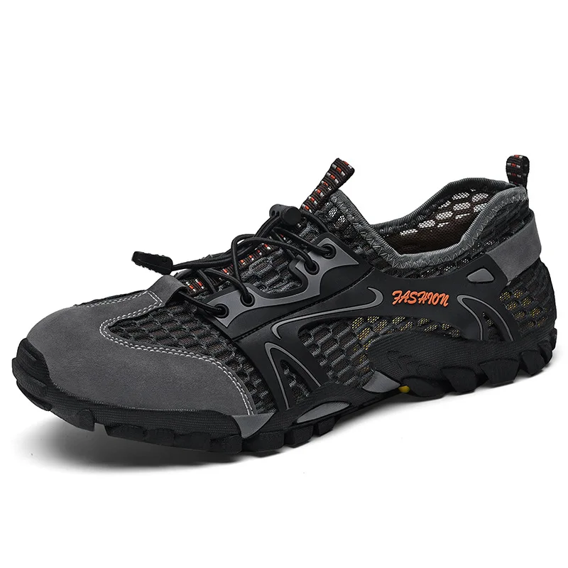 Men Mesh Aqua Shoes Professional Non-slip Durable Trekking Upstream Shoes Male Hiking Wading Water Sports Sneakers