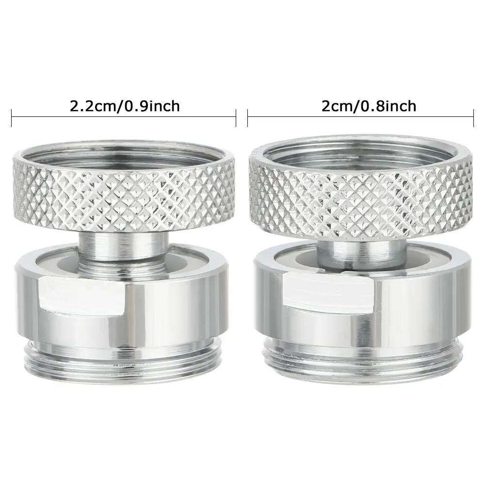 Swivel Aerator Adapter 360 Degree Adjustable Faucet Adapter Water Purifier Accessories Anti-Slip Garden Hose Connection 22mm 1Pc faucet aerator faucet adapter