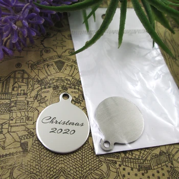 

10pcs--"Christmas 2020"stainless steel charms 5 styles for choosing DIY Charms for necklace bracelets