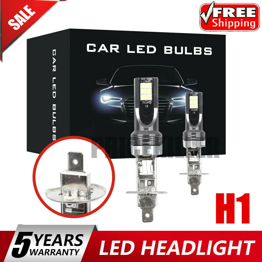 

Lamp 2pcs H1 CAR LED Headlight Kits 110W 20000LM FOG Light Bulbs 6000K Driving DRL