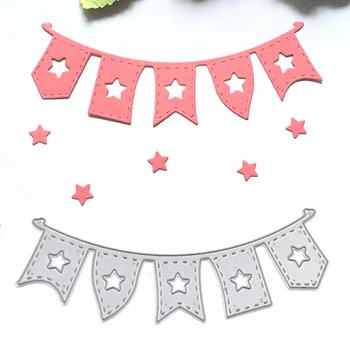 

Metal Carbon Steel Flag Banner Style Embossing Cutting Dies Stencils Templates Mould for DIY Scrapbooking Album Paper Card
