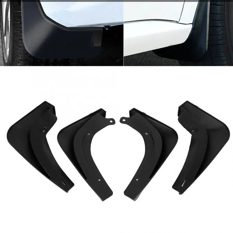 4pcs Black Car Exterior Mudguard Mud Flap Guards Fenders Fits for Tesla Model 3 2016 2017 2018 2019 car accessories | Автомобили и