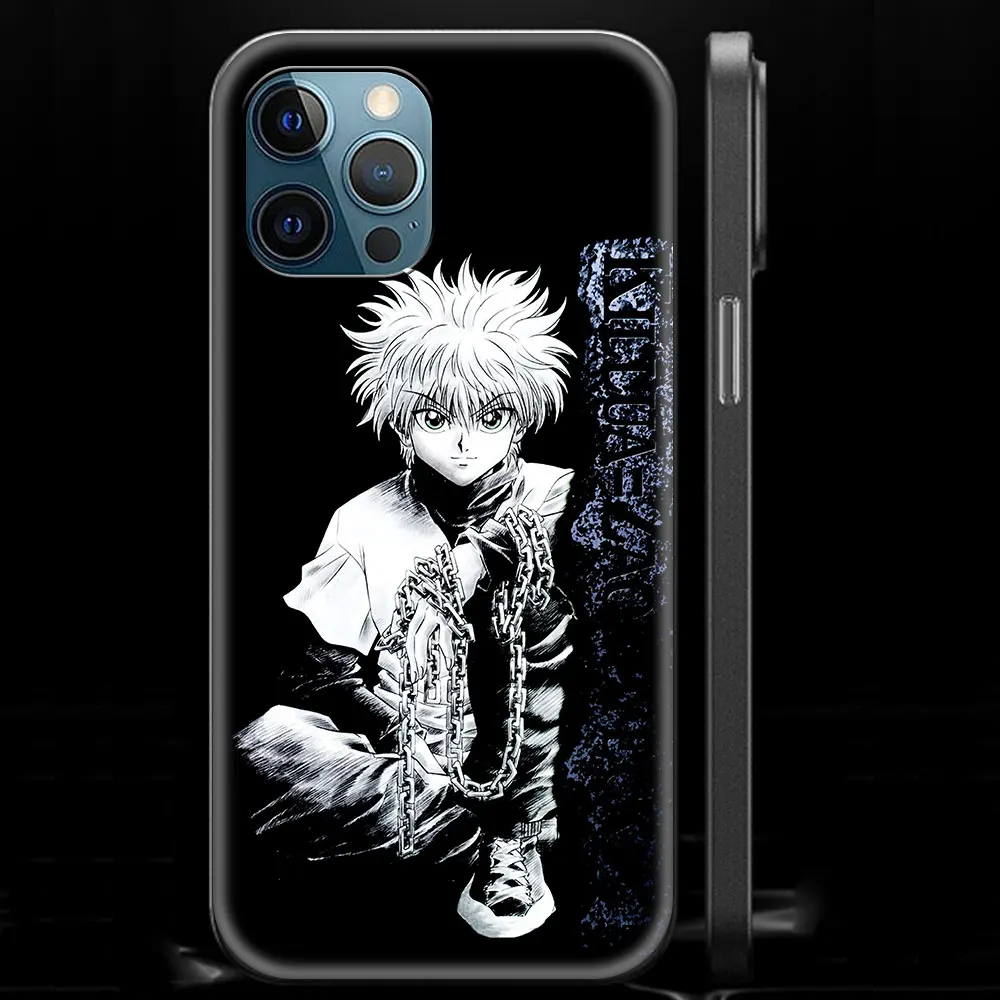 case iphone 13 pro  hunter x hunter Anime Hisoka Morow Luxury Phone Case For iPhone 13 12 11 Pro MAX XR X SE XS 7 8 Plus Soft Black Cover Fundas 13 pro cases