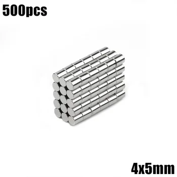 

4x5 mm Neodymium Magnet 500pcs Mini Small Magnet Strong Powerful Permanent NdFeB Super Strong Powerful Magnetic