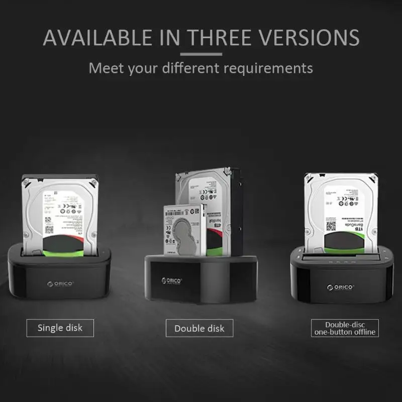 ORICO док-станция для жесткого диска 6228US3-C USB3.0 to SATA 2,5/3,5 дюймов HDD SSD автономный двойной док-станция USB3.0 5 Гбит/с Чехол
