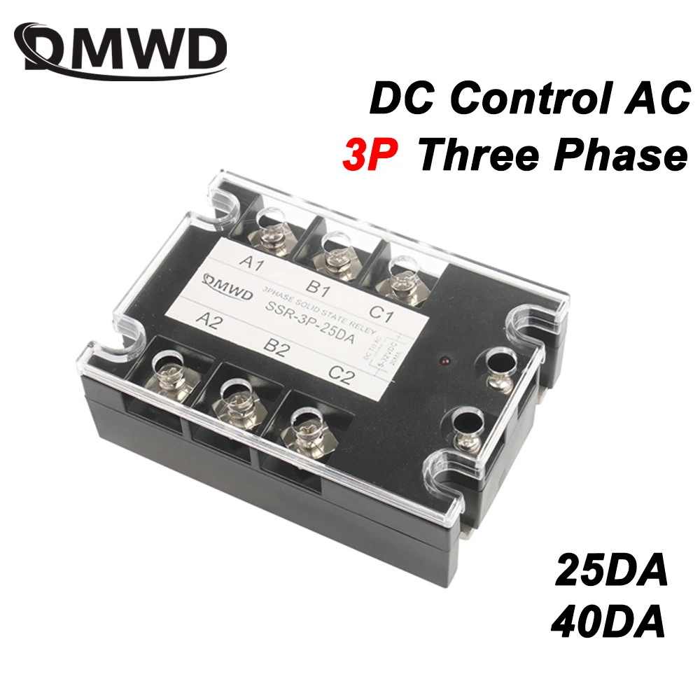 25A SSR40DA DC управление AC трехфазное твердотельное реле ssr25DA 480VAC 3-32VDC | Обустройство