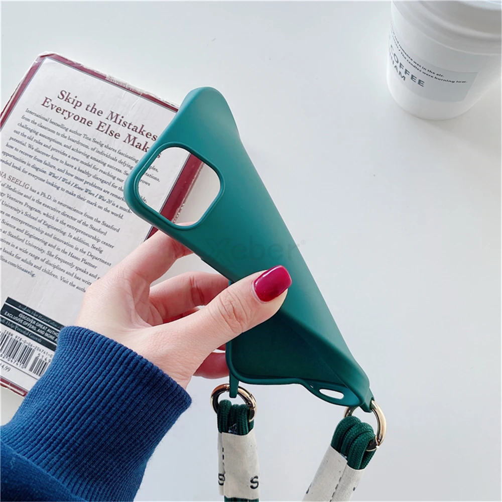 Cordino sportivo alla moda con custodia per telefono per iPhone 16 14 13 15 Pro Max 12 11 XS Mini 7 Corda morbida antiurto Custodia adatta per viaggiare_voghion.com