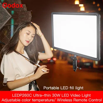 

Godox LEDP260C Ultra Slim 260 LED Video Light Panel 30W Lamp 3300K~5600K for DSLR Camera Camcorder Studio Photography