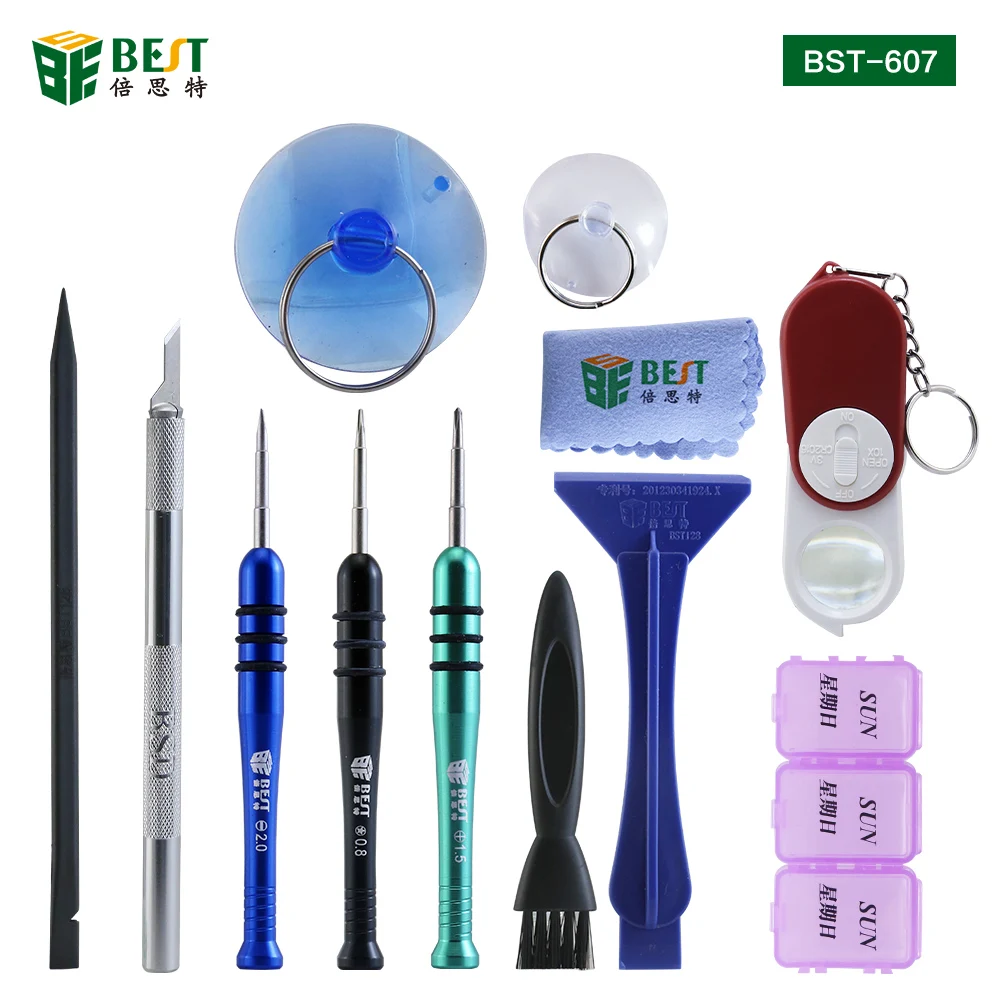 

BST-607 9 in 1 Repair Opening Tool Kit Screwdriver Set Repair Tools Phone Disassemble Tool Set For iPhone iPad Smart Phone