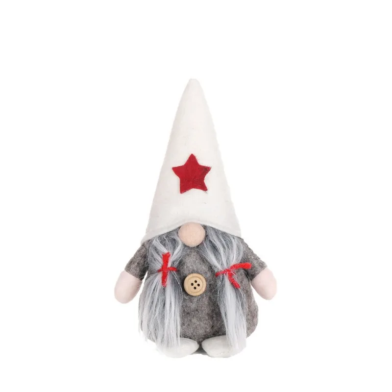 Cute Christmas Decoration Sitting Long Leg No Face Elf Doll Decorations For Festival Home Decor Kids New Year Gift - Цвет: 22C