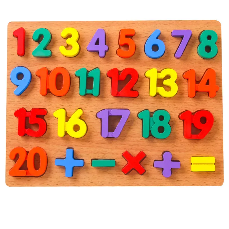 Children's Montessori wooden toy puzzle digital letters animal learning cognitive puzzles educational toys for children gift