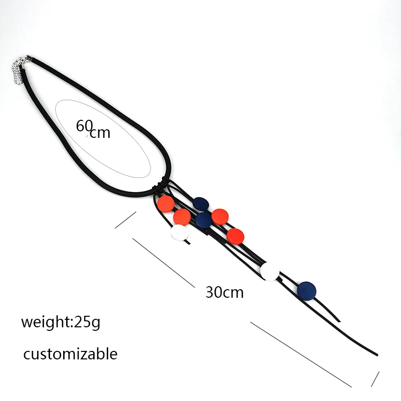 UKEBAY New Designer Multicolor Wood Jewelry Tassel Pendant Necklaces Women Choker Necklace Dress Accessories Jewellery Wholesale