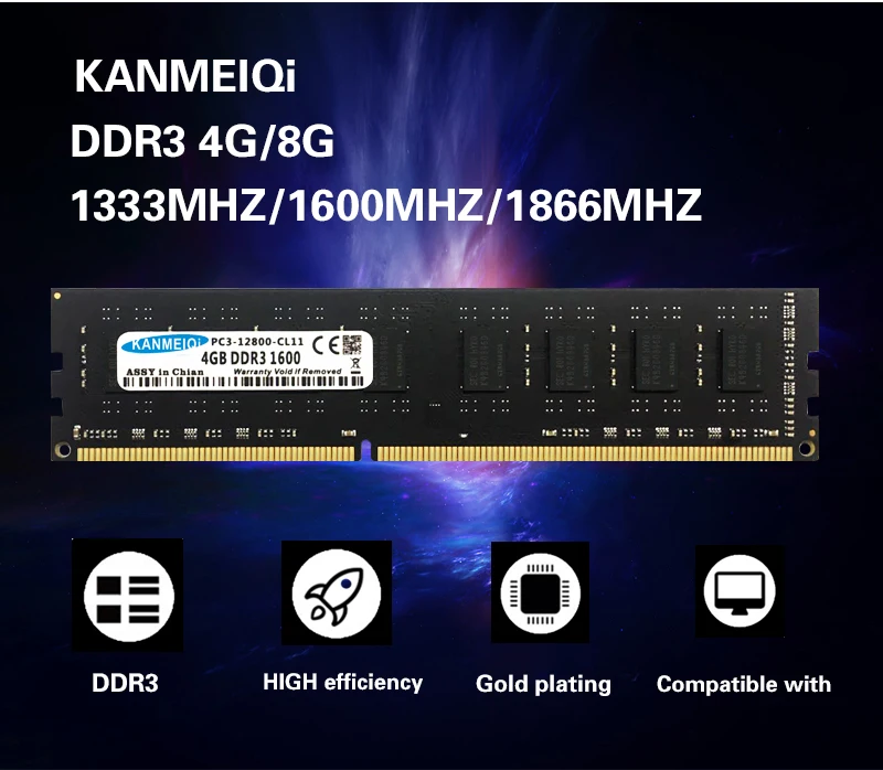 KANMEIQi ddr3 ОЗУ 4 Гб 1333 МГц 8 Гб 1600mhz1866mhz настольных компьютеров с теплоотвод dimm 240pin 1,5 V без кода коррекции ошибок