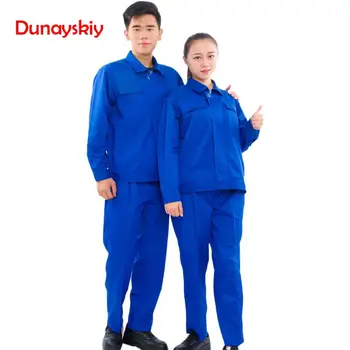 

2020 High Quality Suit Men Women Factory Service Spring Auto Repair Workers Workshop Service Long-sleeved Service Tops And Pants