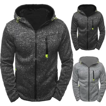 

Autumn Men Jacket Coat Winter Warm Thickened Jacket Men Zipper Sweatshirt Sport Hoodies Coat