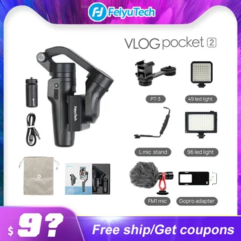 

FeiyuTech Vlog Pocket 2 Handheld Smartphone Gimbal Stabilizer selfie stick for iPhone 8 7 plus XS XR HUAWEI P30 pro Samsung