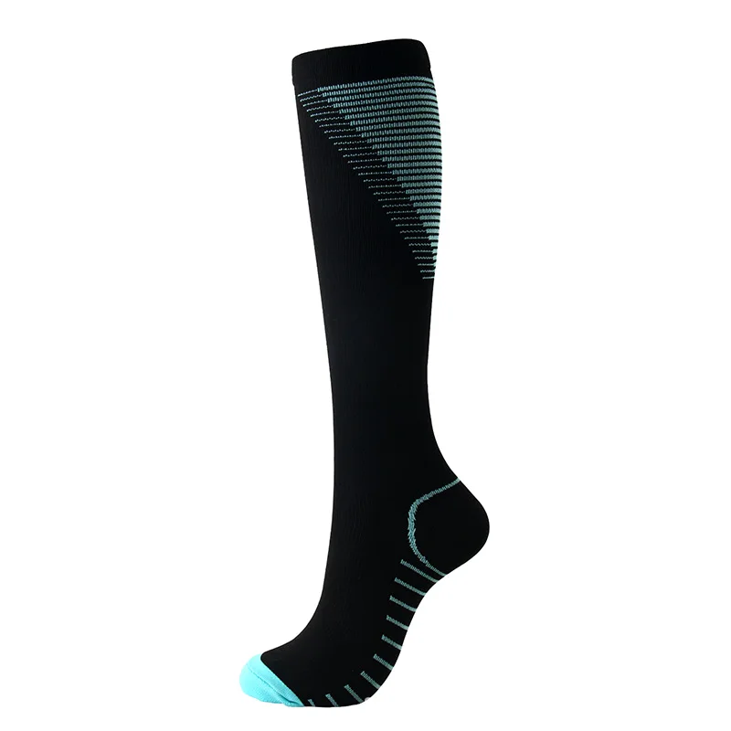 Calcetines ciclismo Компрессионные гольфы для бега мужские женские модные дышащие впитывающие влагу уличные футбольные лыжные походный носок - Цвет: as show