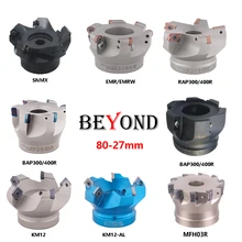 BEYOND Tête de fraiseuse à Face avant 80mm, épaule BAP400R BAP300R KM12 AP16 EMR EMRW SNMX1206 MFH03R RAP400R outils de coupe 