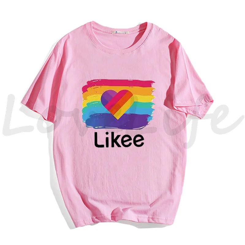Fashion Likee T Shirt Kids Russia Style LIKEE Tees Oversized Streetwear Short Sleeve Women T Shirts for Boys Girls Children
