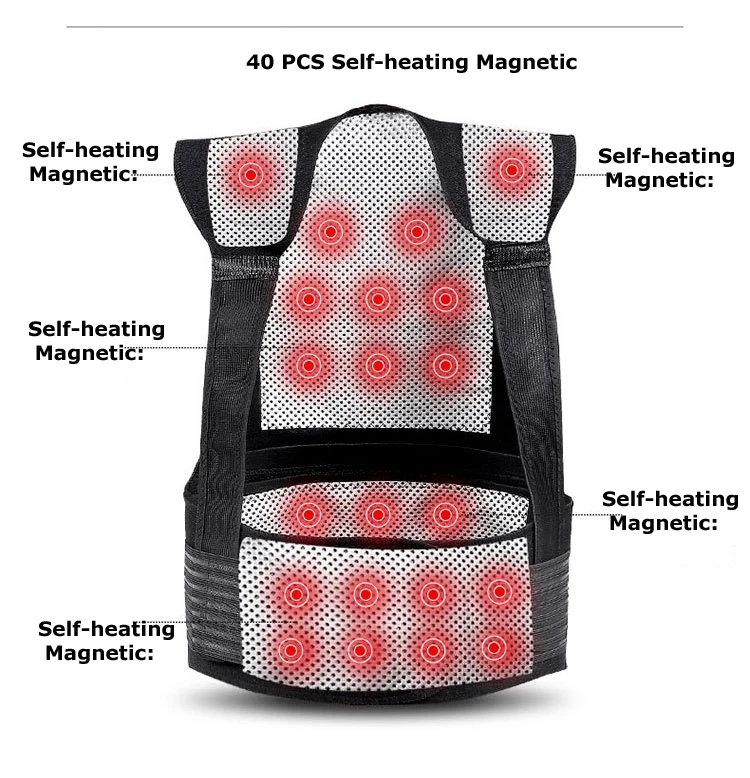 Турмалин самонагревающийся магнитный терапевтический пояс для поддержки поясничной части спины наколенники Плечи свитер, жилет, пальто теплое лечение боли в спине