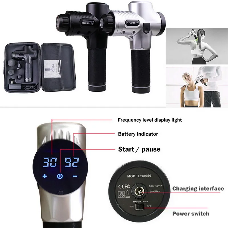 Ceny Masaż gun PRO Body głębokie mięśnie masażer powięź fizjoterapia masaż do masażu łagodzi ból trening maszyna do ćwiczeń