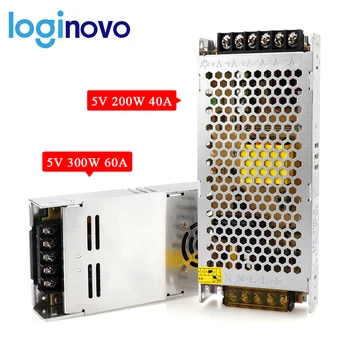 

Ultra Thin LED Power Supply DC 5V 200W 300W LED Driver AC190-240V 40A 60A Lighting Transformers for LED Strip Light