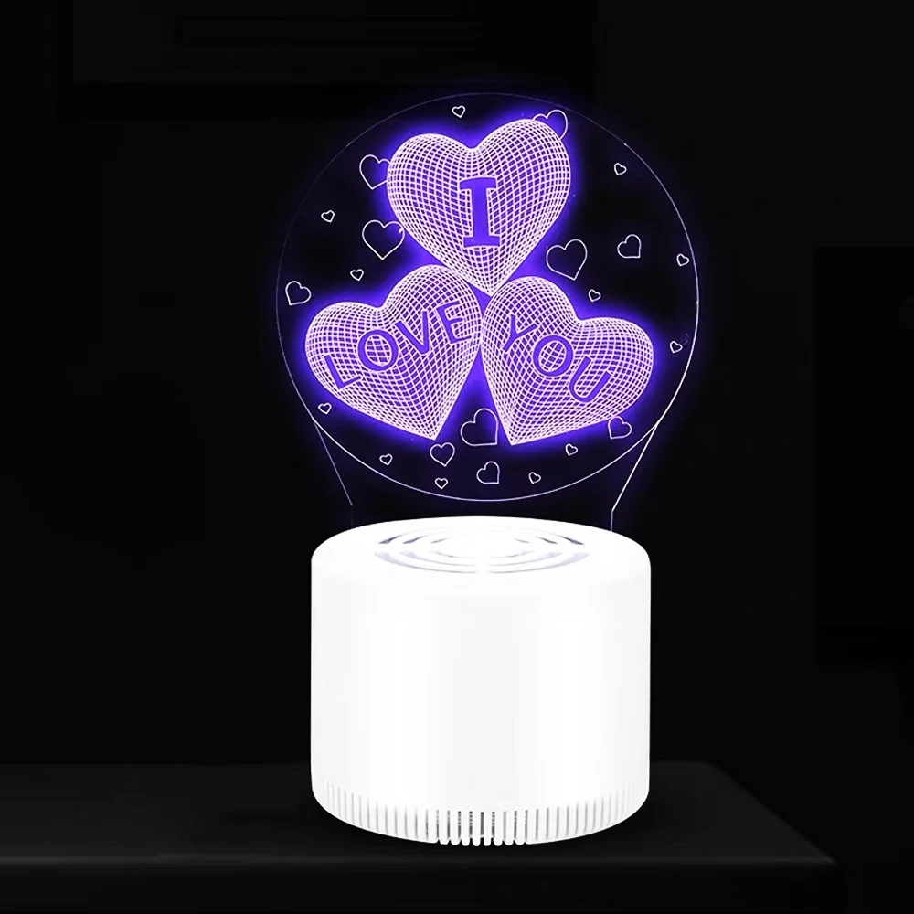 I love you Junejour USB электронный комаров насекомых Убийца лампа Mute Крытый репеллент ловушка 3D форма - Цвет: I love you