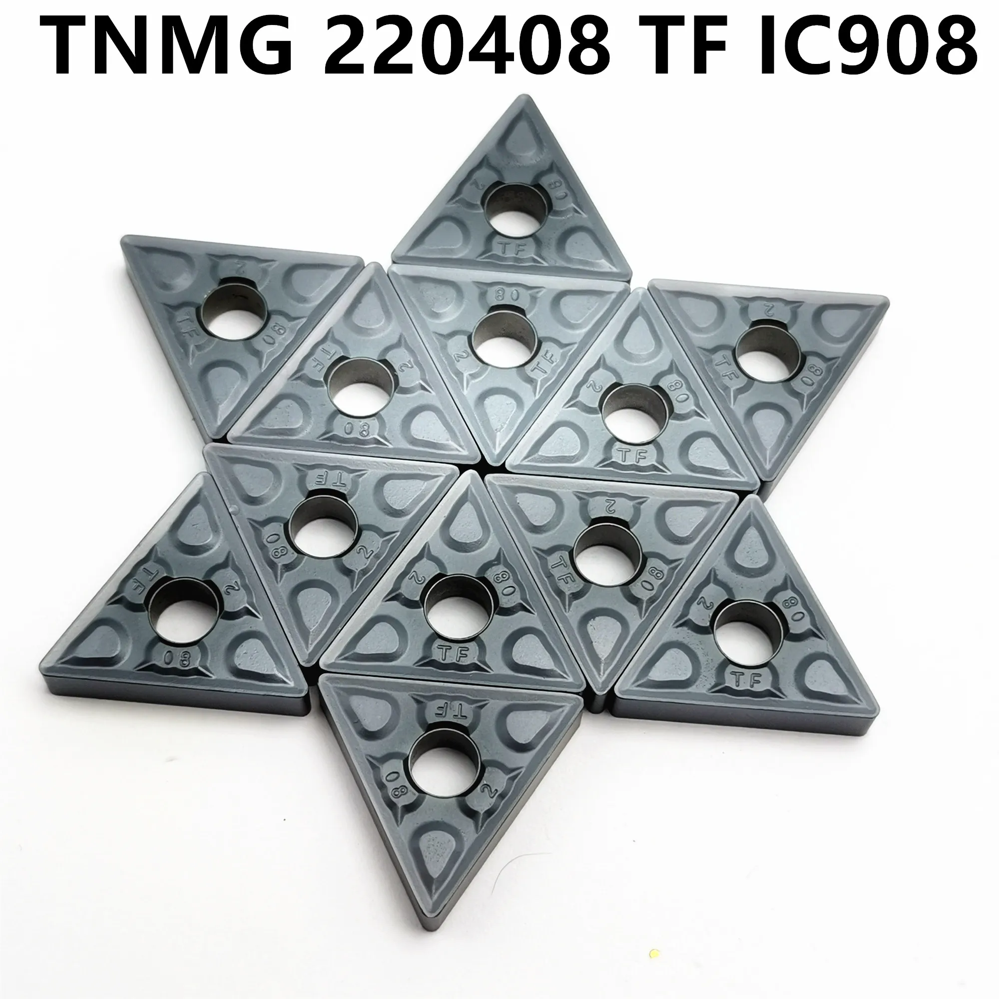 

10PCS Carbide TNMG220408 TF IC908 External CNC Turning Tool TNMG 220408 Tungsten Carbide Insert Lathe Tool Milling Cutter