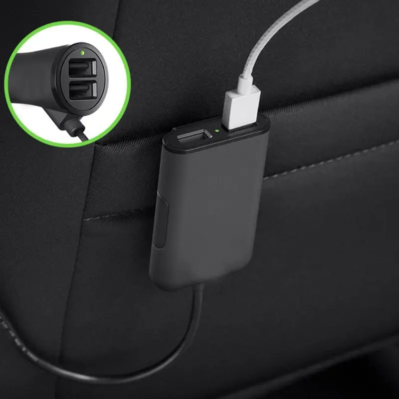 4 в 1 двойной USB порт автомобильное зарядное устройство расширение usb-хаб адаптер для iPhone iPod телефонов