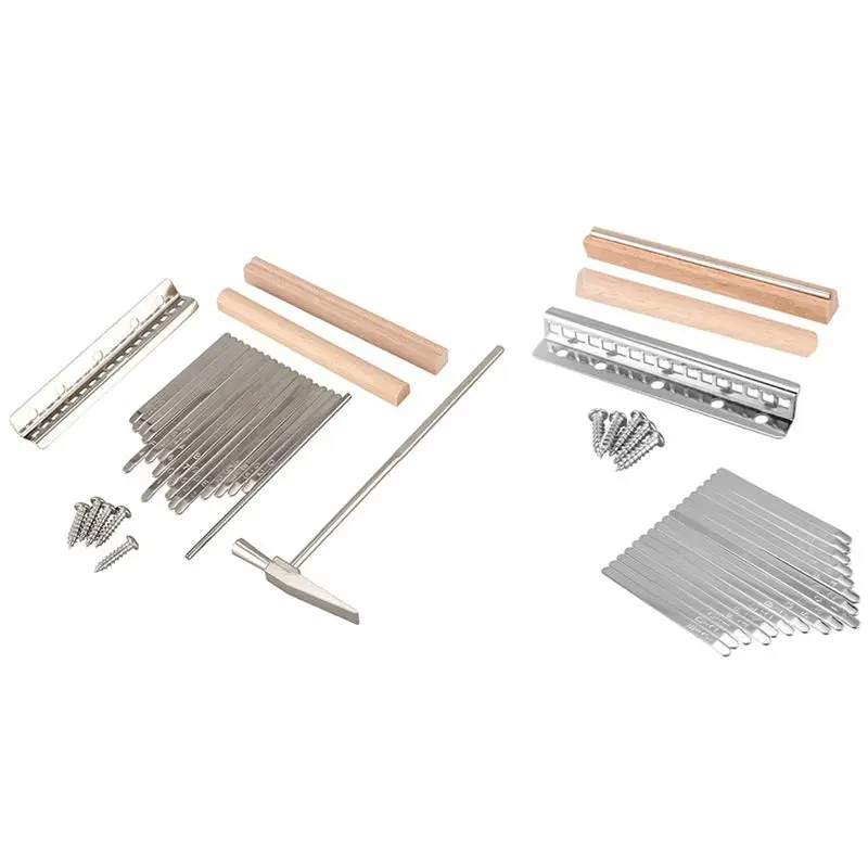 2 набора стали калимба Mbira Diy 17 ключей части инструмента с большим пальцем