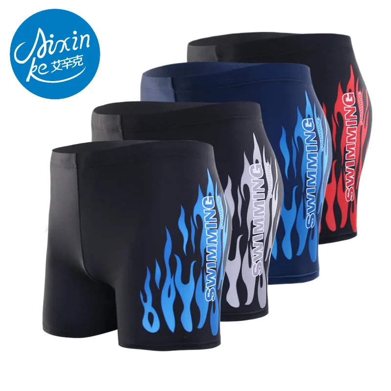 

Manufacturers Direct Selling Men Boxer Swimming Trunks Plus-sized Swimming Trunks Men's High-waisted Conservative Swimwear Hot S
