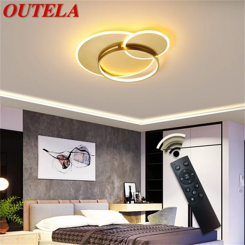 

OUTELA LED Ceiling Lights with Remote Control Dimmable Modern Decorative Fixtures For Home Living Room Dining Room Bedroom