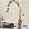 Single Cold Faucet Antique Brushed Brass Tap Basin Sink Faucet 360 Swivel Kitchen Water Crane ► Photo 2/6
