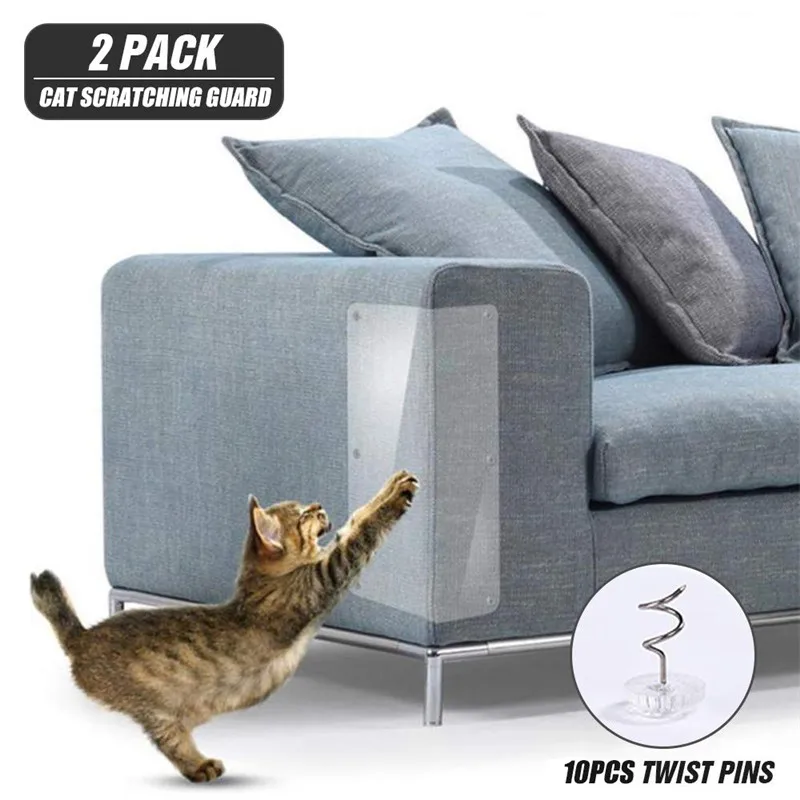 

2Pcs Couch Cat Scratch Guards Mat Scratching Claw Protector Guard Cats Scratching Post Furniture Sofa Claw Protector Pads