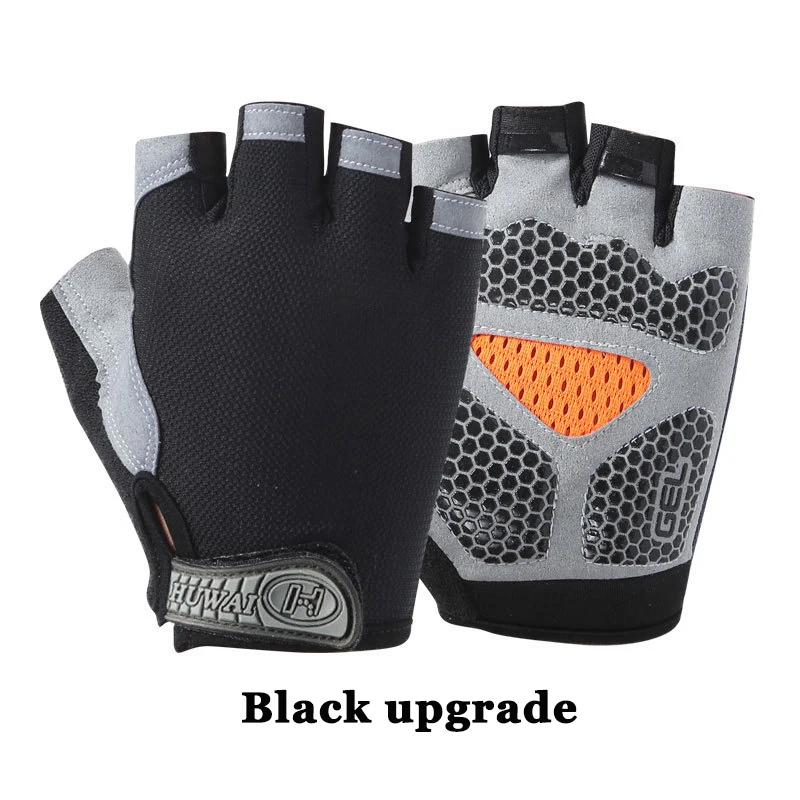 Fishing Gloves Outdoor Sports Sun Protection Half Finger Gloves Fitness Non-Slip Breathable Riding Fishing Gloves Tackle Pesca - Color: Silver