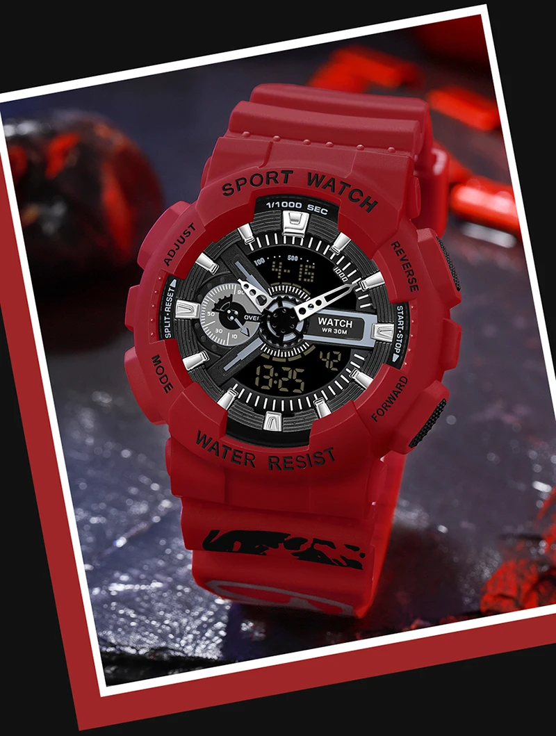 Men's Quartz Waterproof Shockproof Watch Fashion Multifunction Women Digital Clock Man relogios masculino Sports Watches 2021 Men's Quartz Waterproof Shockproof Watch Fashion Multifunction Women Digital Clock Man relogios masculino Sports Watches 2021