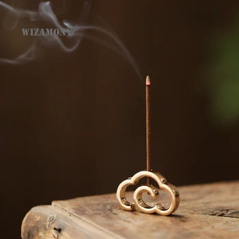 

Alloy Handmade Zen Incense Device Incense Holder Chinese Style Auspicious Cloud Incense Plug Tea Ceremony Table Decoration