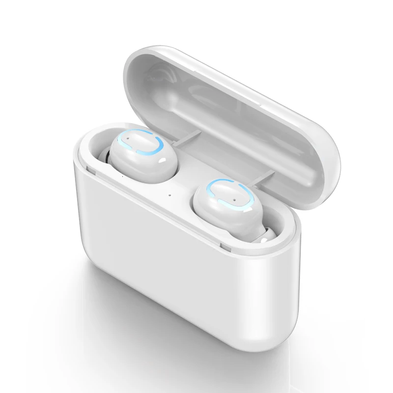 Настоящие Bluetooth 5,0 наушники TWS беспроводные наушники спортивные наушники с громкой связью 3D стерео игровая гарнитура с микрофоном зарядная коробка - Цвет: NO display white