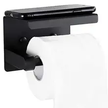 304 Stainless Steel Toilet Paper Holder Bathroom Wall Mount WC Paper Phone Holder Shelf Towel Roll Shelf Accessories