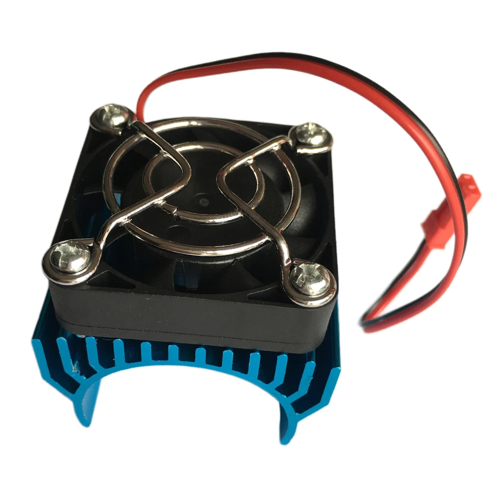 Blue 40-42mm Universal Motor Heat Sink with High Speed Cooling Fan Parts for 1:8 Scale RC Model Vehicle